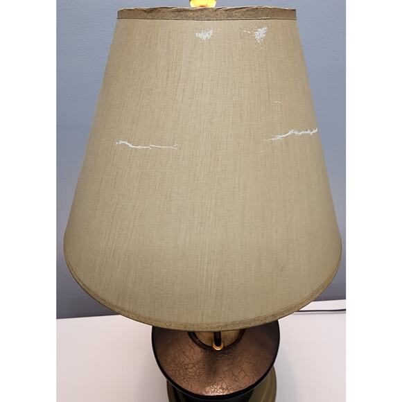 Vintage Whimsical Rabbit in Hat Table Lamp – Brass & Rustic Gold Base, 22" Tall - Picture 14 of 16